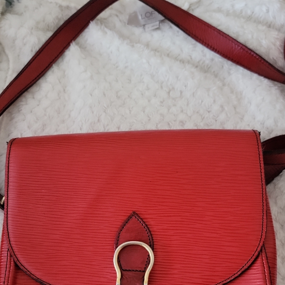 Pretty Pushers Red Crossbody Bag with Flap Closure